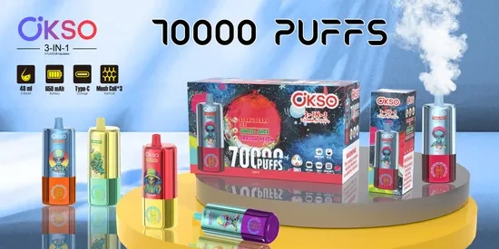 E Puff 60K 70K 100K Okso Vaper 70000 Puff Triple Flavor Vapor 3 in 1 EU Warehouse Vape Disposable Electronic Cigarette Sweet Puff Tornado 1