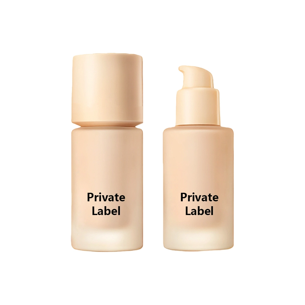 Mlm Custom Makeup Same Skin-like Natural Finish Long Wear Transfer-proof Glass Bottle With Pump Private Label Foundation 1