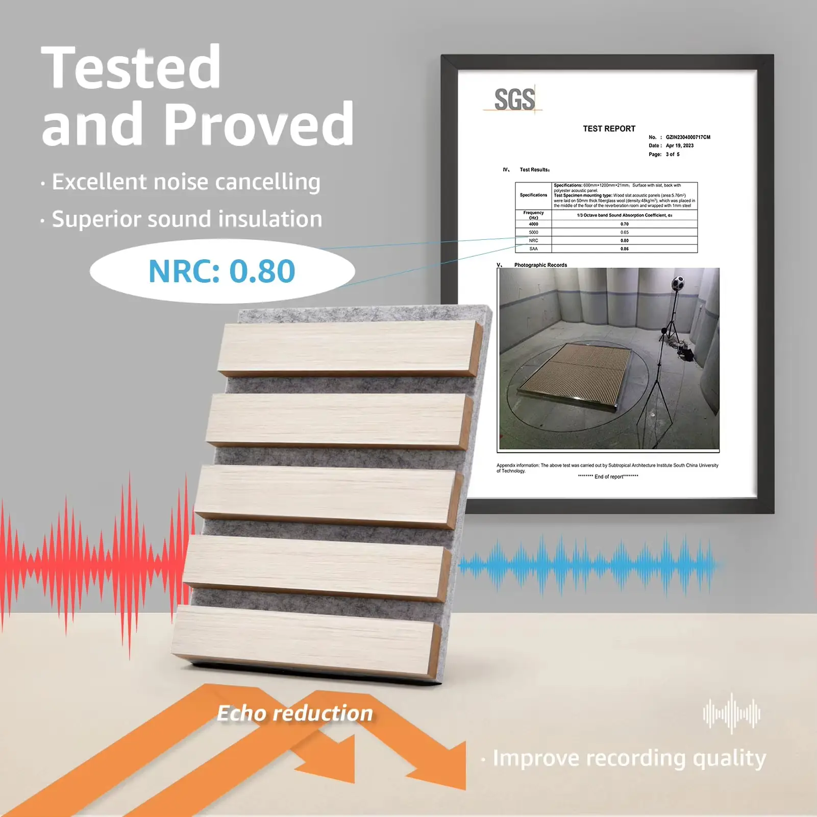 Custom 3D Wooden Acoustic Sound Absorption Wall Panel for Mall Decoration 1