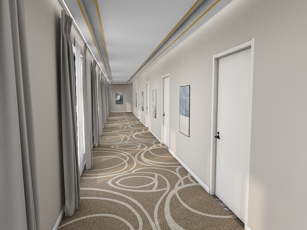 Set di moquette Axminster per corridoi di hotel e casinò - Nero e oro 7