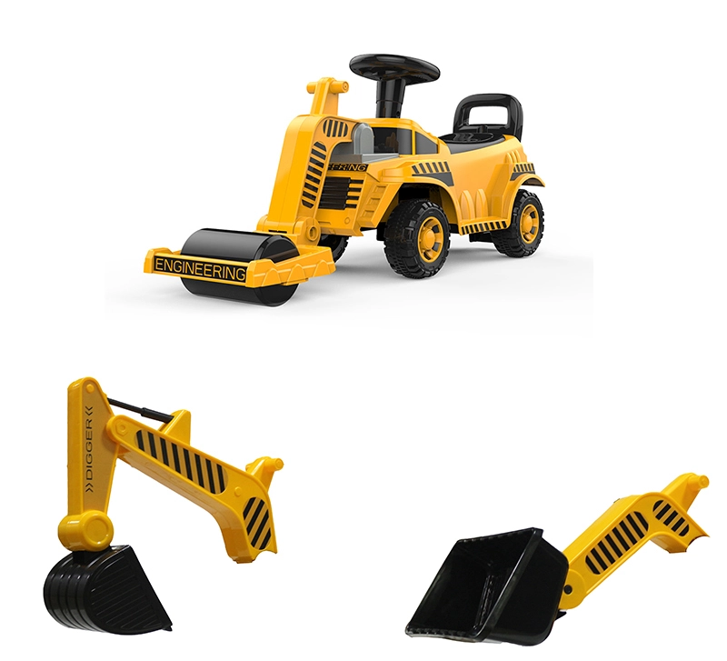 3 In 1 Ride On Car Toys Kids Yellow Forward Backward Music Arms Adjustable Brand Assurance 1