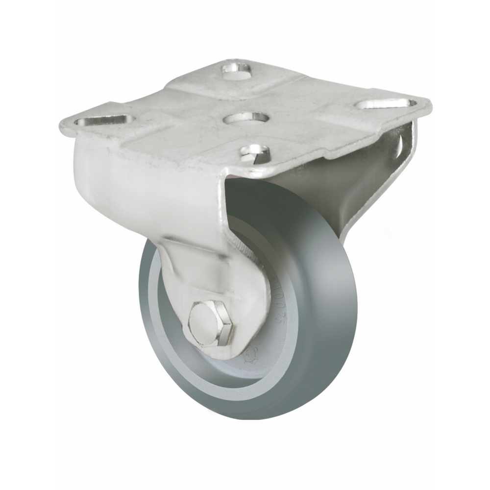 Grey Color 2/3/4 Inch Silent Caster And Wheels Castors Supermarket Trolley Locking Top Swivel Tpr Casters 1