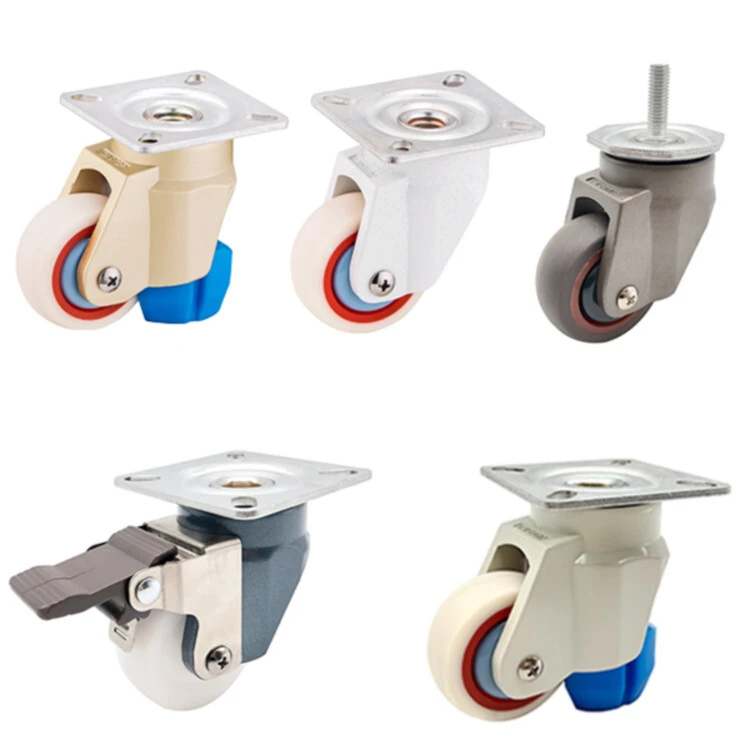 Height Adjustable Retractable Leveling Casters Nylon Wheels Workbench Swivel Casters 1