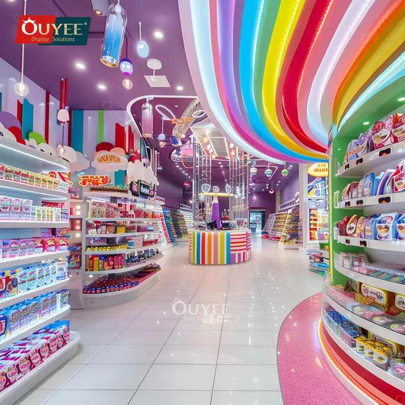 Vetrina espositiva in legno per caramelle e dolciumi - Espositore per snack e biscotti 1