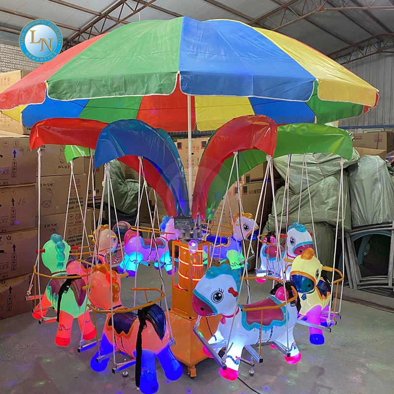 Hot Sale Portable Luminous Turning Horse Amusement Park Ride Kids Carousel With Music For Sale 1