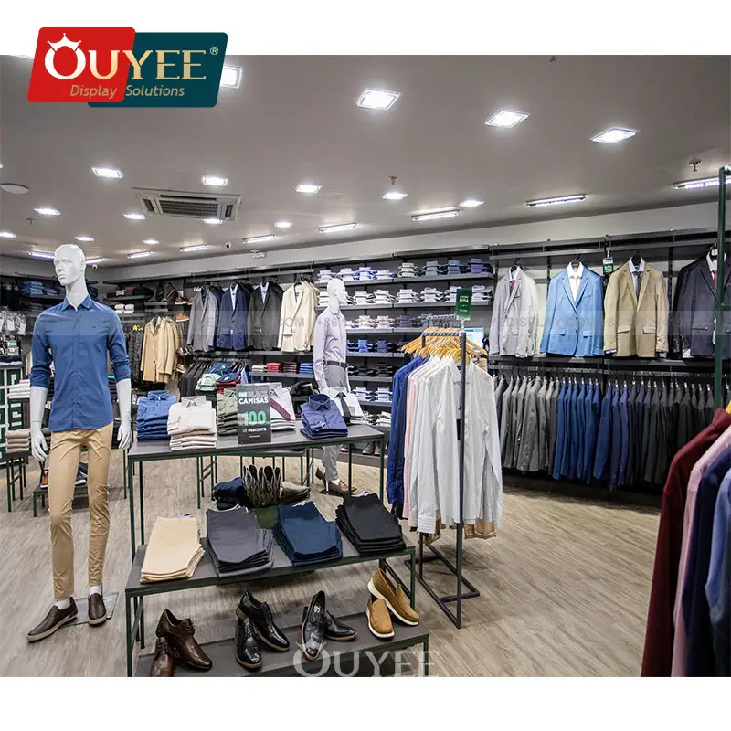 Expositores de roupas para lojas de fábrica, ideais para exposição de peças de vestuário. 1