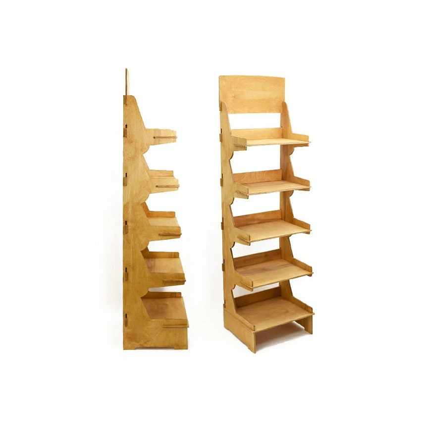Floor Wooden Display Racks Floor Display Rack Collapsible Shelving Unit 1