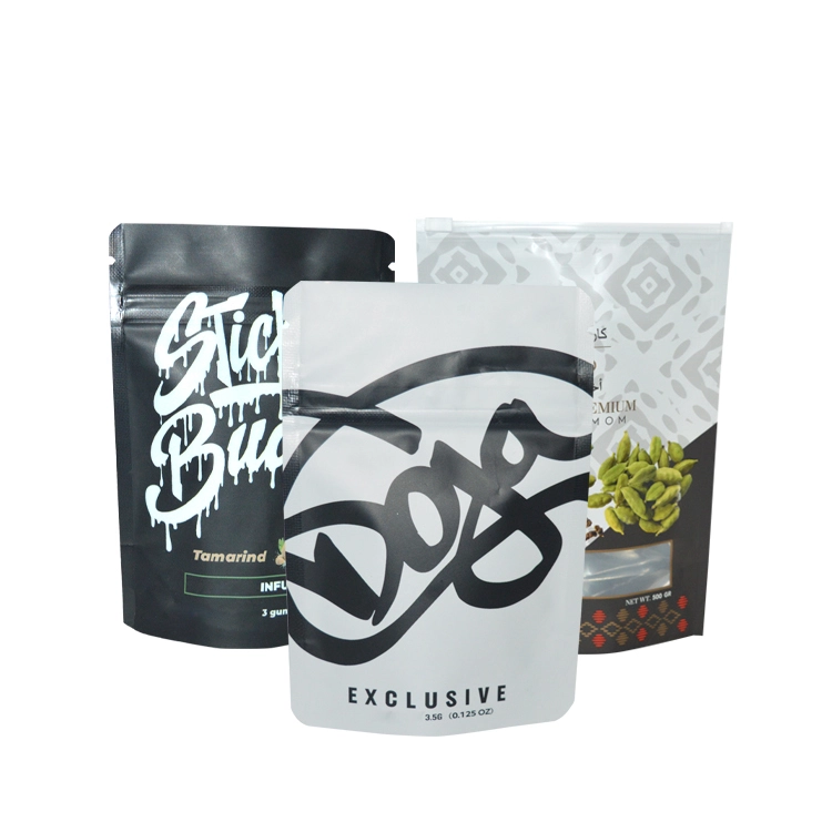 Wholesale Printing Resealable Smell Proof Stand Up Pouch Packaging 3.5g/7g/1oz/1lb Ziplock Bag Custom Printed Mylar Bags 1
