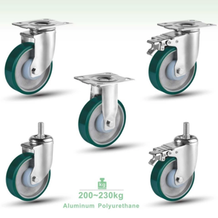 Medium Duty Pu 5inch Swivel Caster Industrial Wheel For Trolley 1