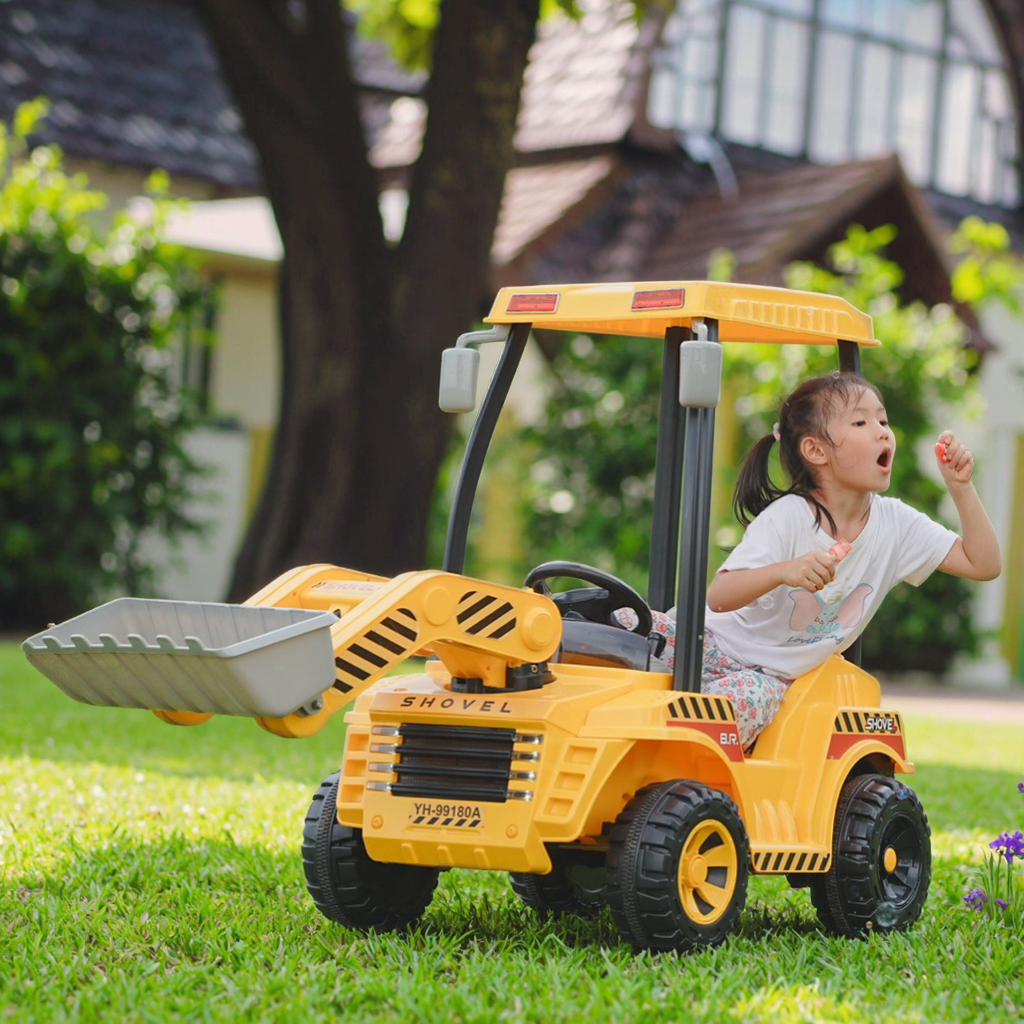 Battery Operated Ride On Shovel Loader Kids Electric Car Slow Start Low Voltage Alert Oem Custom Logo 1