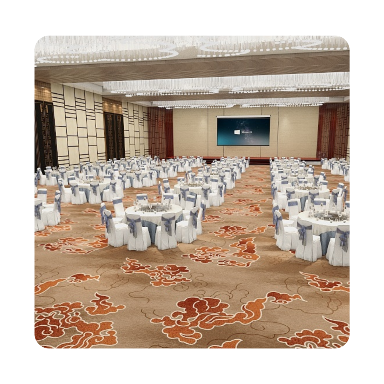 Tapis rouge imperméable Akminster pour événements hôteliers et mariages 1
