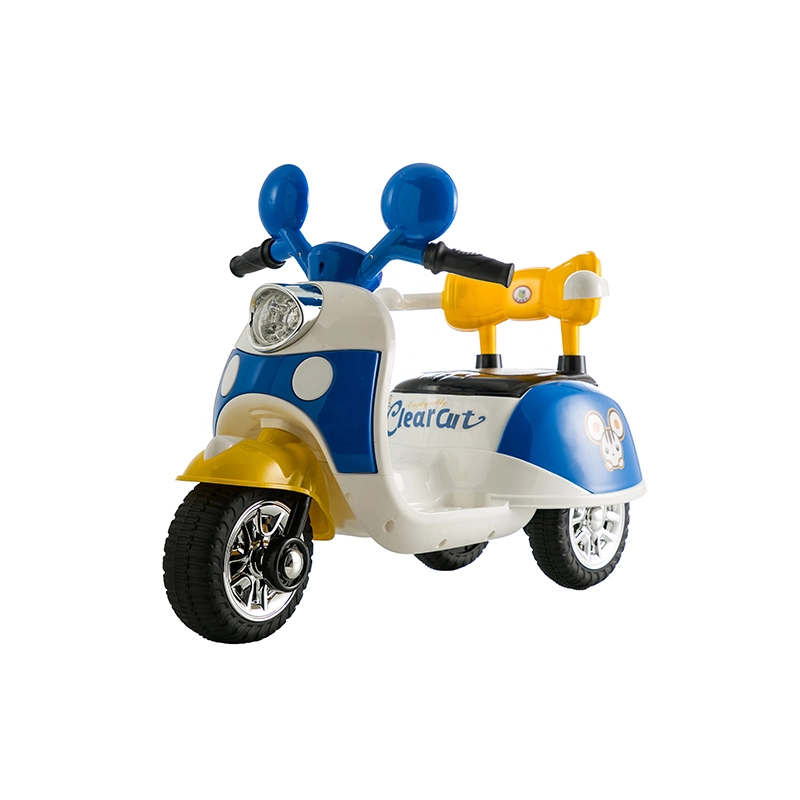 Electric Ride-on Motorcycle For Kids 2-4 Years 6v Battery Operated Music Horn Headlight Safety Harness Plastic Material Car Toy 1