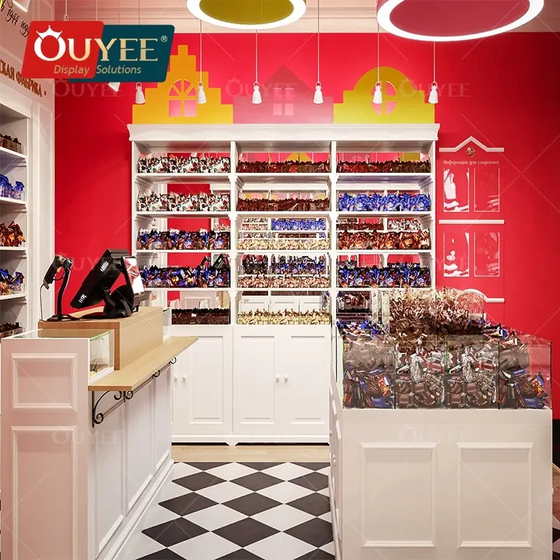 Süßwarenkiosk-Displayständer für Einkaufszentren und Geschäfte – Bunte Süßigkeiten 1