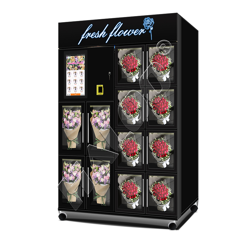 Haloo 10-12 Cells Custom Logo Flower Vending Machine Gifts Holding Machine With Cooling Function And Sdk 1