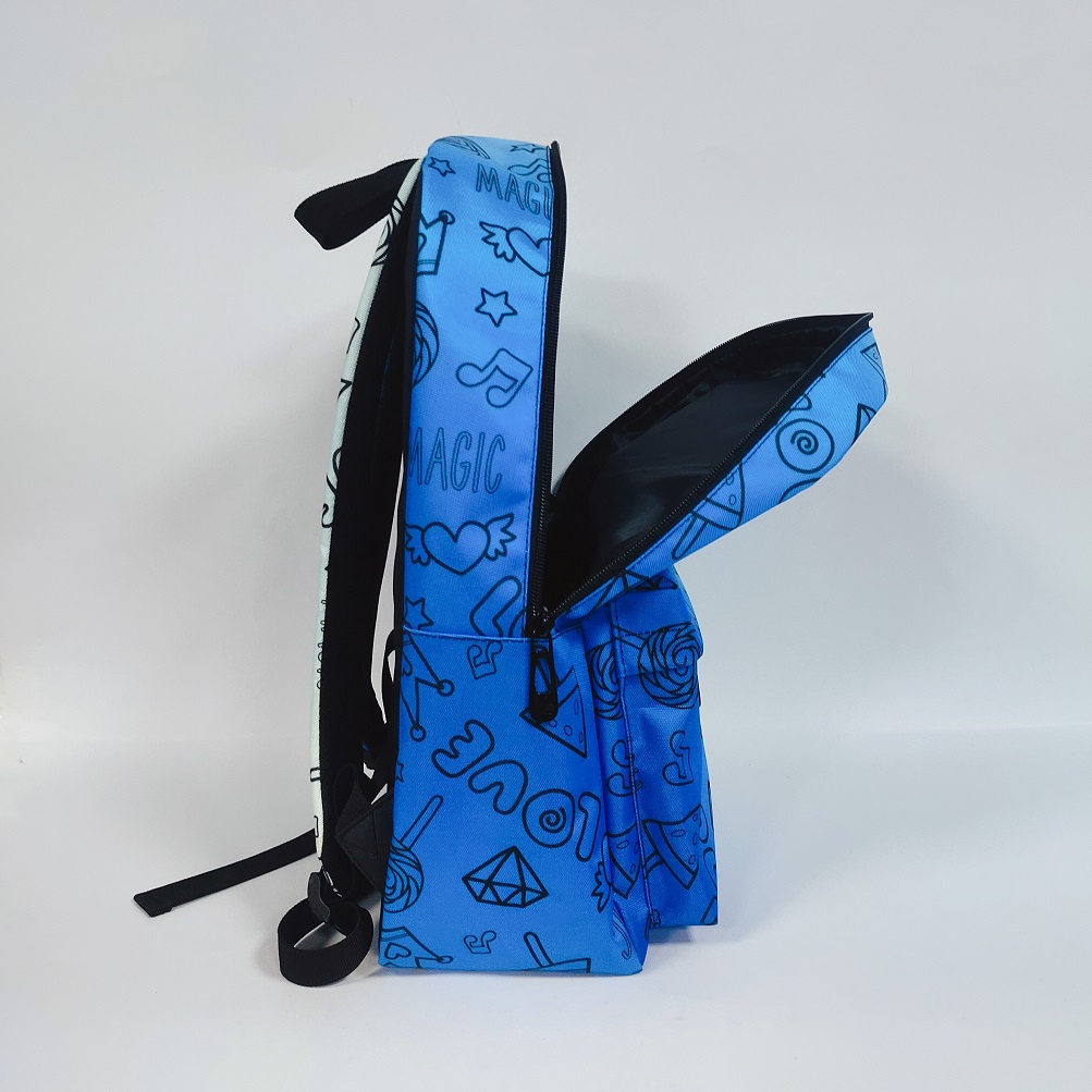 FSY Custom Logo Outdoor Casual Youth Backpack with Gradiennt Color Large Capacity Lightweight Student Schoolbag Women Travel Bag