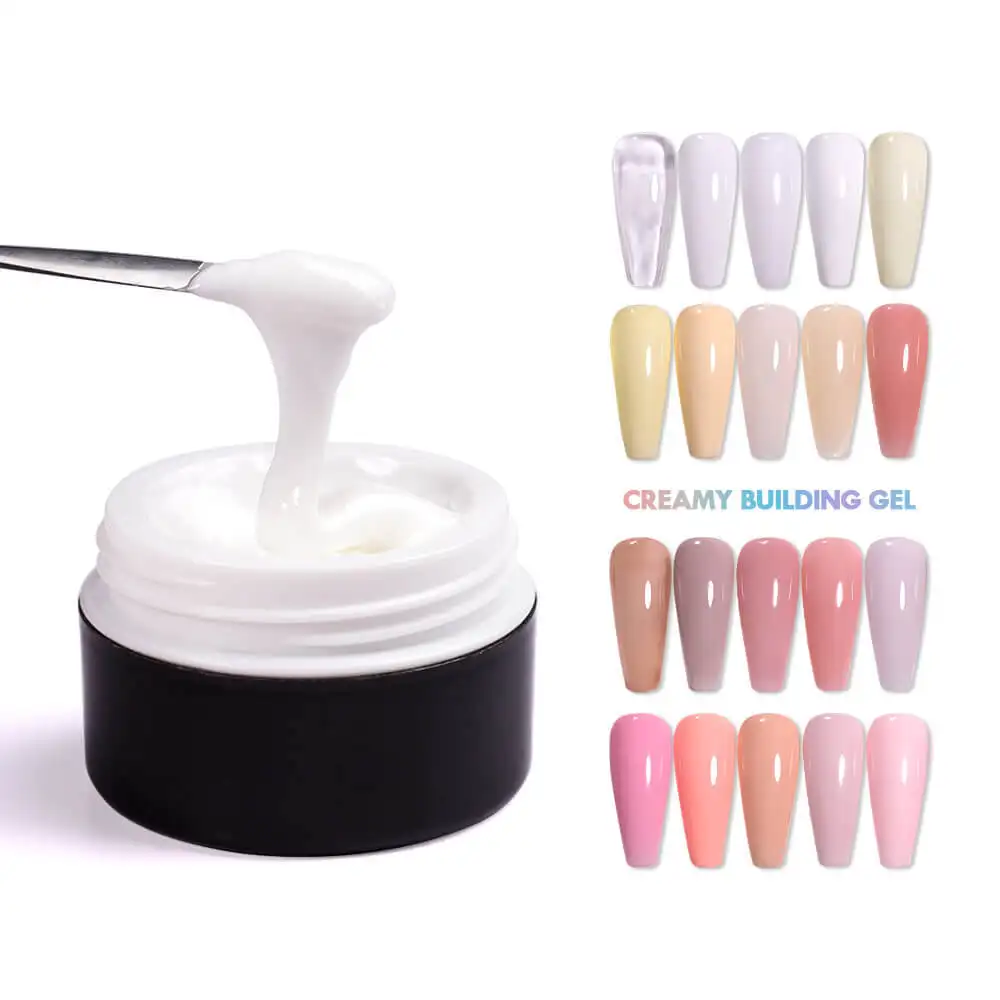 48 Colors Solid Soak Off UV Builder Nail Gel Extension Gel 15ml for Salon 1