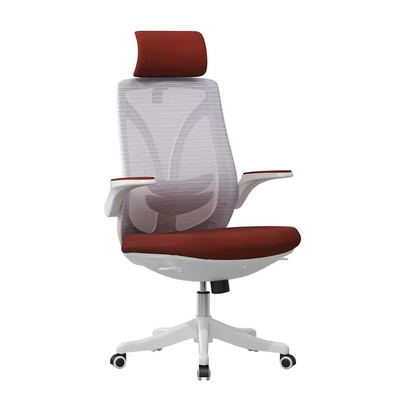 Mobilier de bureau confortable pivotant ergonomique réglable en hauteur Chaise de bureau en maille à dossier haut Chaise de direction 1