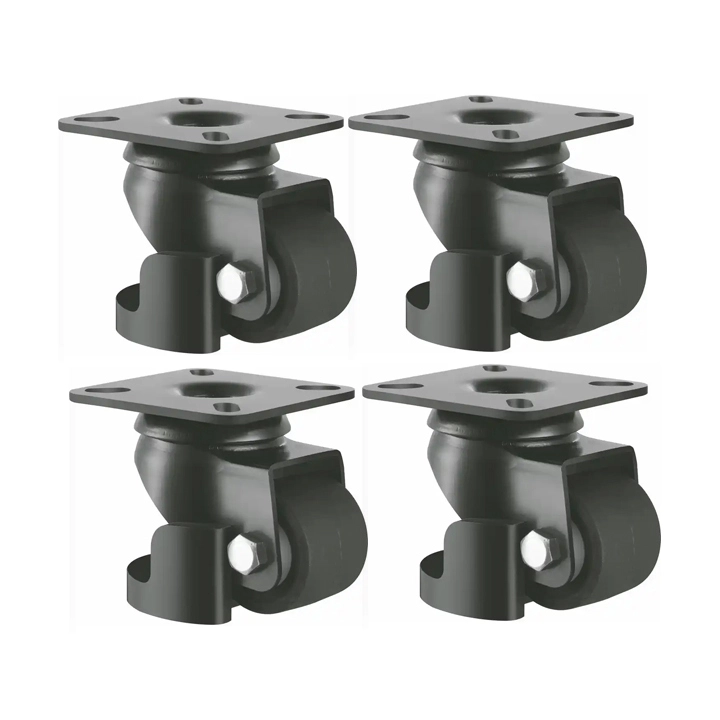 Nylon Medium Heavy Swivel Caster Wheel With Height Adjustable System Device 1