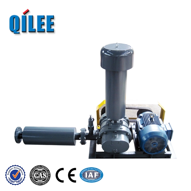 Industrial 5HP High-Pressure Oil-Free Roots Blower 0.8kg/cm2 1