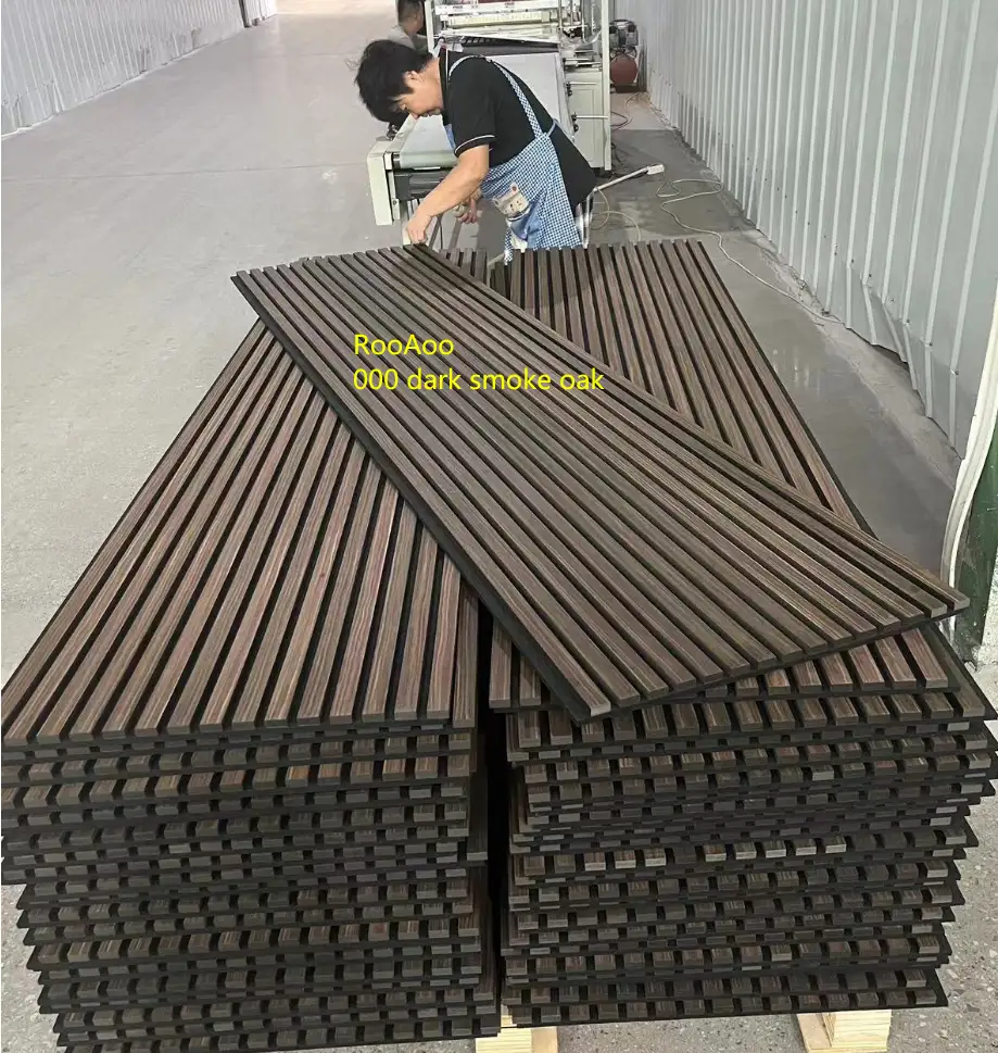 High-Quality Wood Acoustic Wall Panels Soundproofing Wood Slat Panels 1