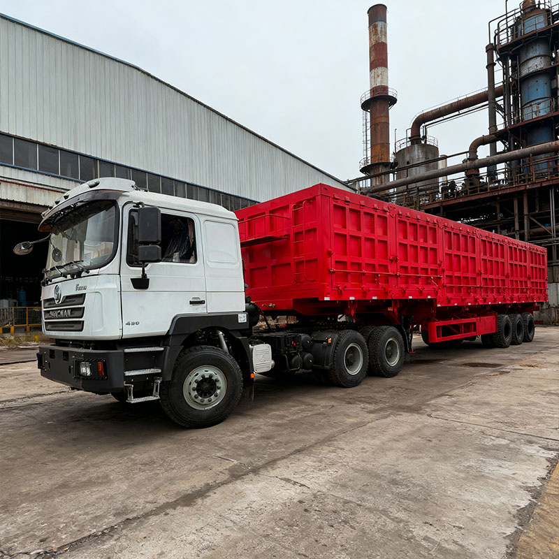 3 Axles 150 Tons Transport Sand Side Tipper Trailer 1