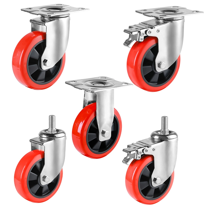 3inch/4inch/5inch/6inch Medium Heavy Duty Swivel Pu Caster Wheels Supplier 1