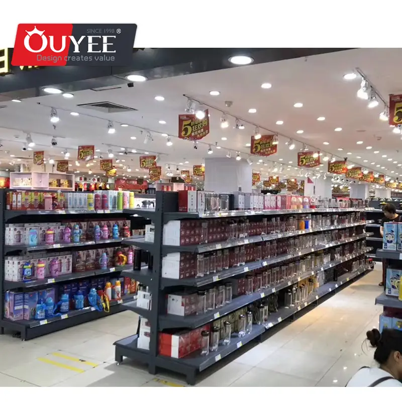 Panneau mural d'affichage pour supermarché avec séparateurs d'allées 1