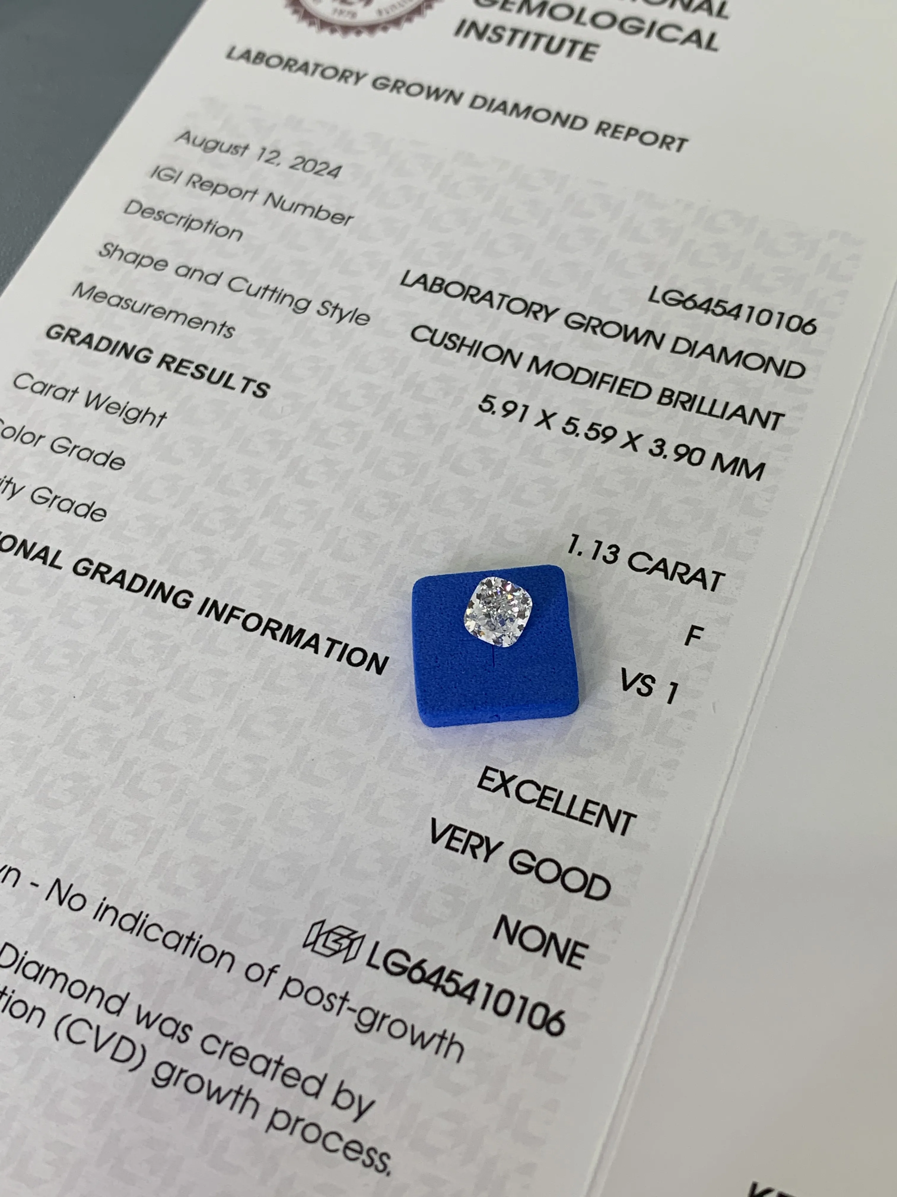 DKL Jewelry 2 Carat Lab Grown Cushion Cut Diamond 2 Carat Lab Grown Cushion Cut Diamond Supply 3