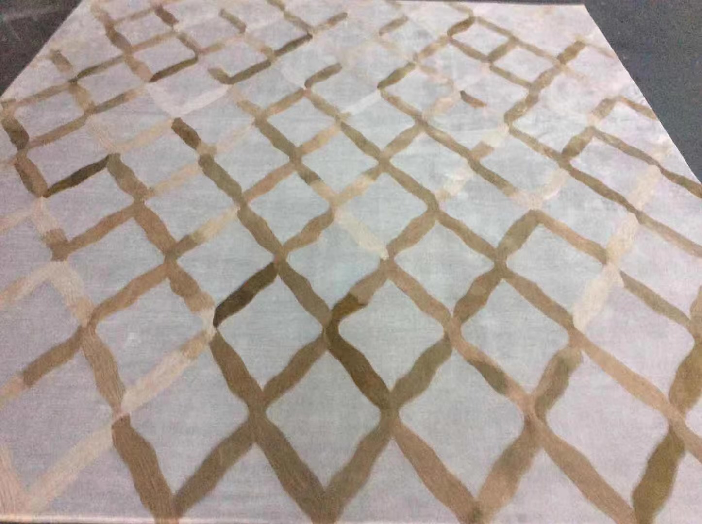 Custom Handmade Wool-Silk Tufted 3D Logo Rug Carpet 6