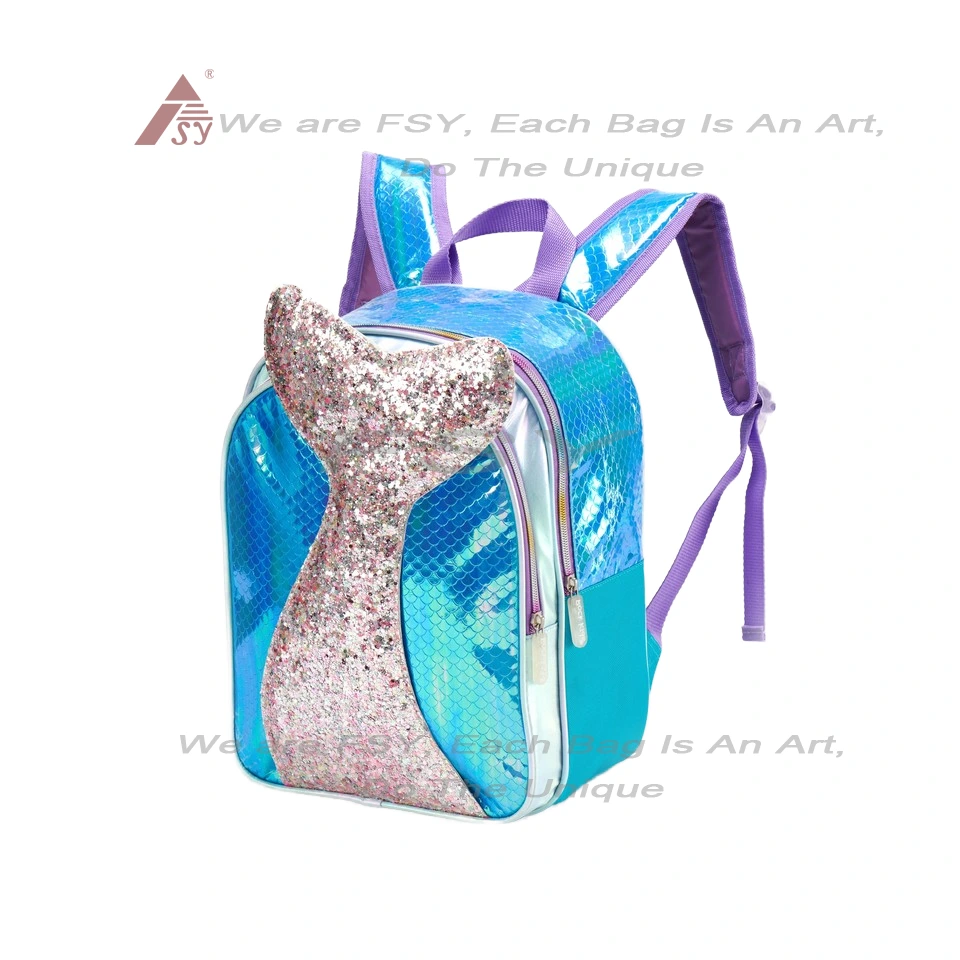 Fsy New Fashion Student Backpack Girl Fishtail Style Grade School Backpacks Cartoon Kindergarten Student Mini Bookbags Wholesale 1