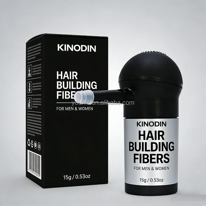 Kinodin Talc-free Barbers Hair Building Fiber Powder Keratin Thickening 2-in-1 All Natural Ingredients For Men And Women 1