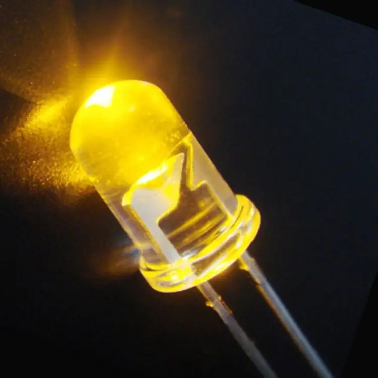 Luz LED de señalización redonda amarilla de 5 mm - 30 grados - Superbrillante - 5 años de garantía 1
