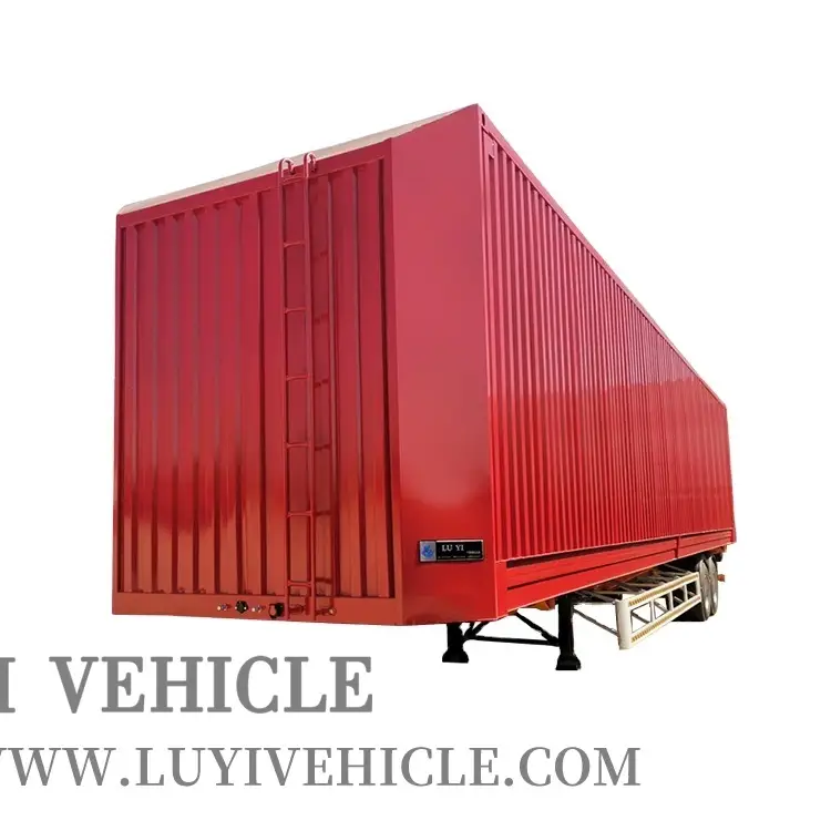 4 ejes Box de remolque de contenedor Semi Trunk Trailer | Luyi 1