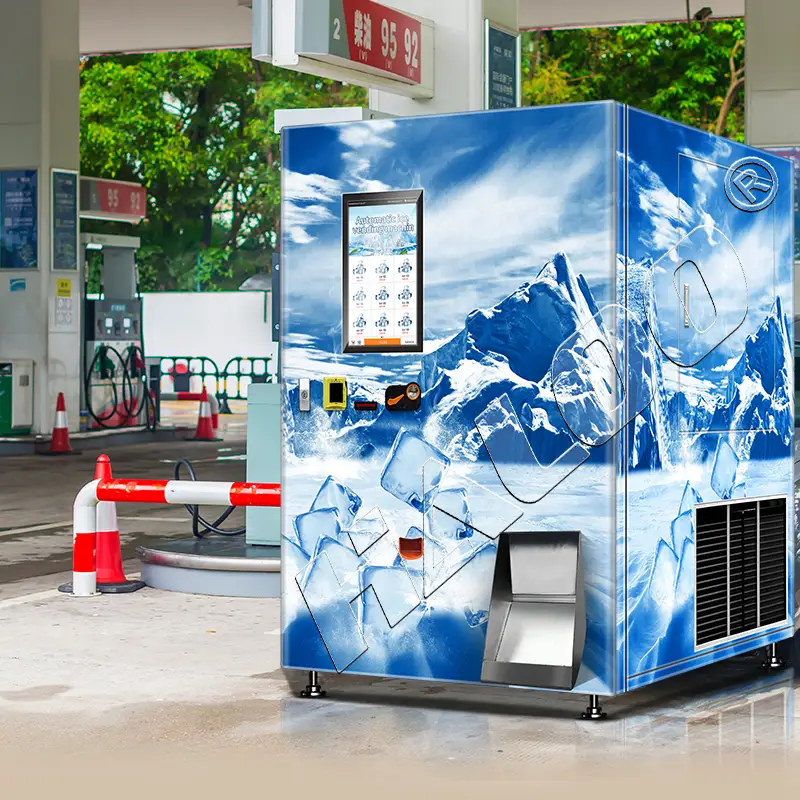 Haloo Vending Machine Supplier Cube Ice Vending Machine And Auto Bag Ice Vending Machine 1