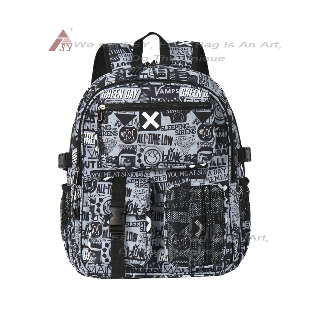 Custom Multi-pocket Printing School Bags For Youth College Book Bags High School Student Computer Backpack 17 Lightweight 1