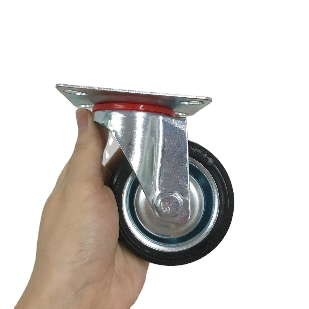 SSDJ Industrial rubber casters wheel for Russian market with stem with bolt hoe with top plate1 1