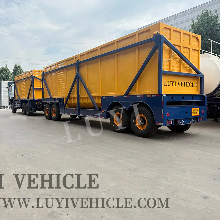 Полный трейлер для самосвалов 6х4 с боковой стеной Drawbar 1