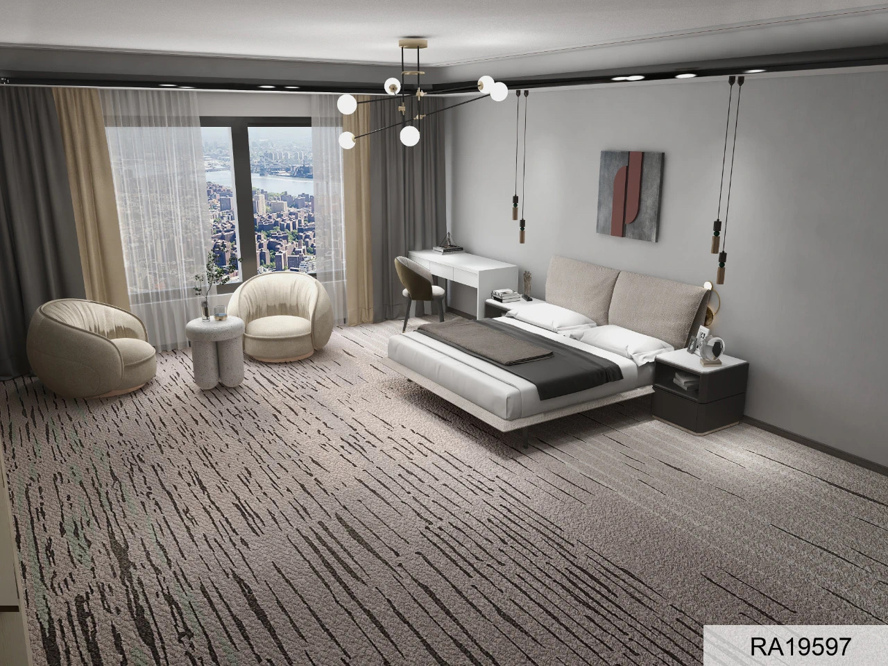 Rotoli di moquette Axminster di lusso in lana all'ingrosso per hotel e sale per banchetti 7