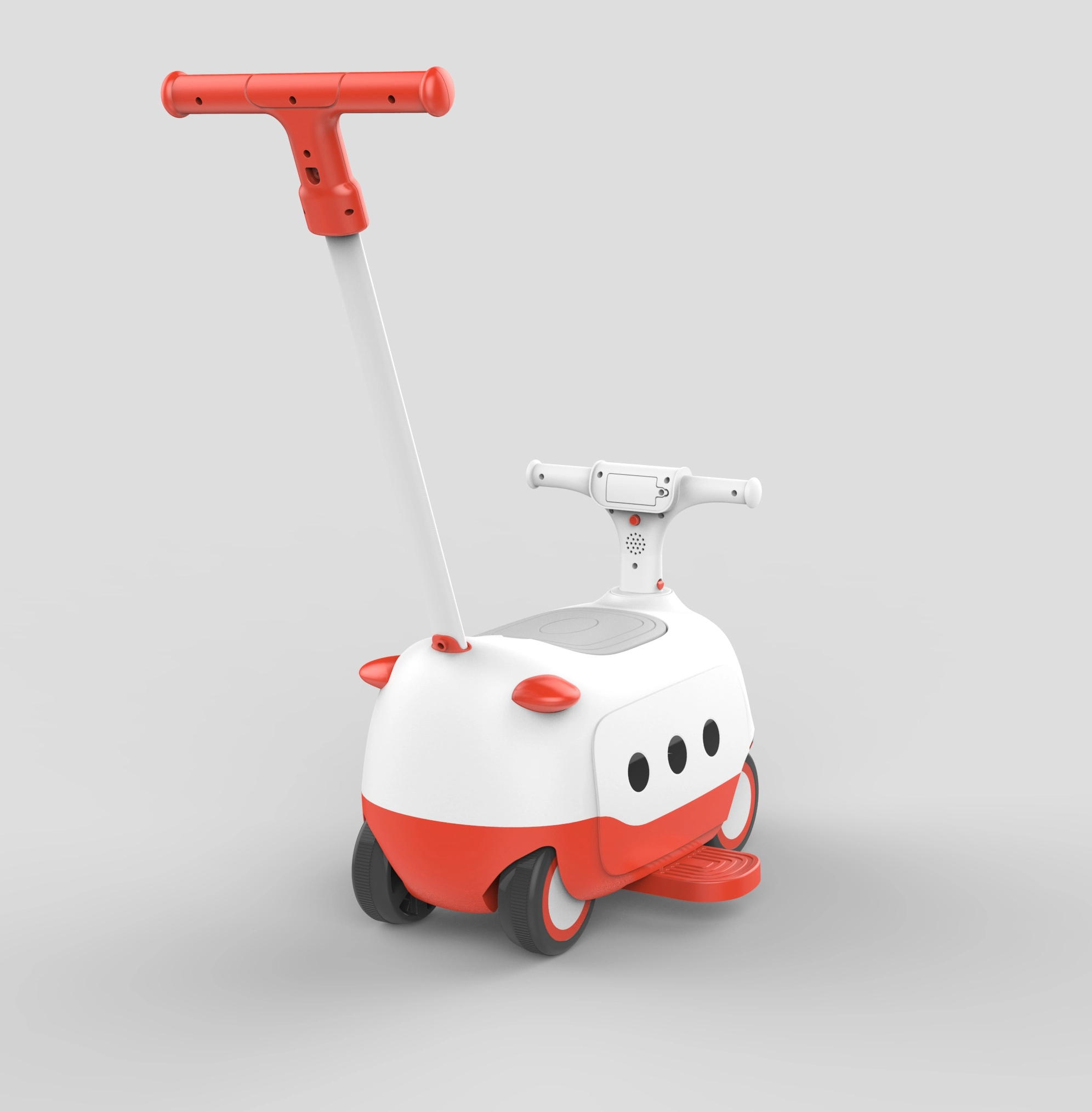 Mainan Mobil Plastik Interaktif untuk Anak Usia 2-4 Tahun dengan Konsep Kaki ke Lantai dan Stang 1