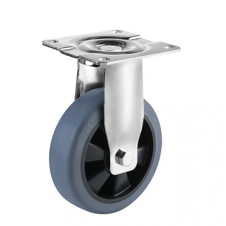 Popular Products 3 Inch Rotary Top Plate Tpr Casters Flat Wheel Barrow Universal Wheel Casters1 1