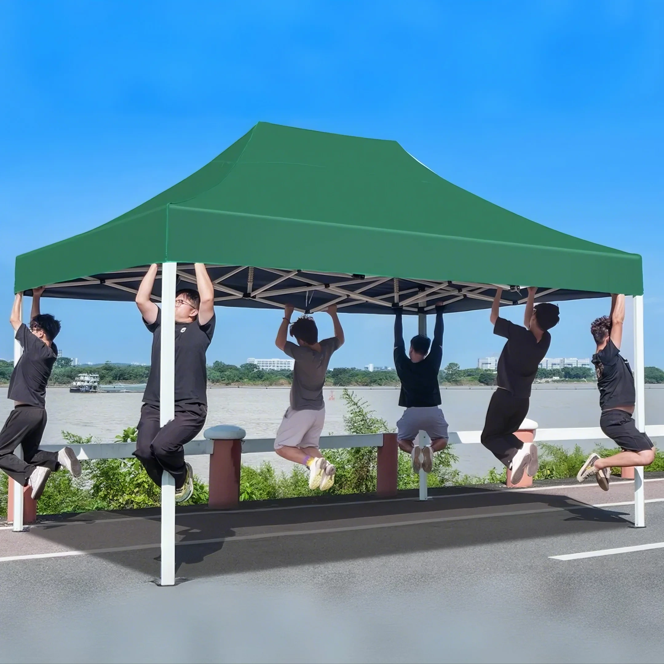 Wholesale Customized Packaged Oxford Cloth Tent Pu Coating Waterproof Fabric Optional Sidewall Includes Door For Outdoor Use 1