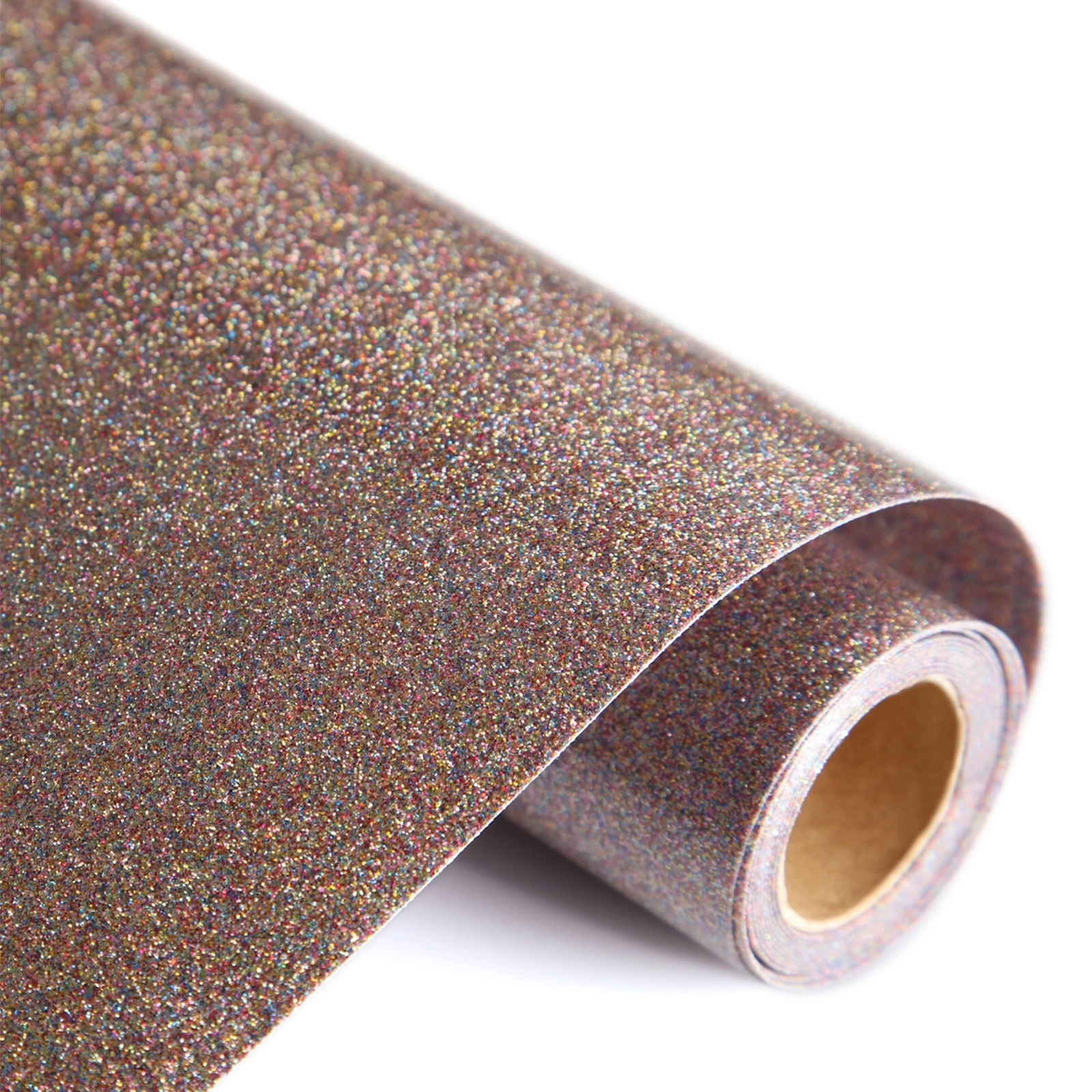 Vinyle de transfert de chaleur aux paillettes, multicolore scintillant, pour les vêtements, les sacs, les chaussures 1