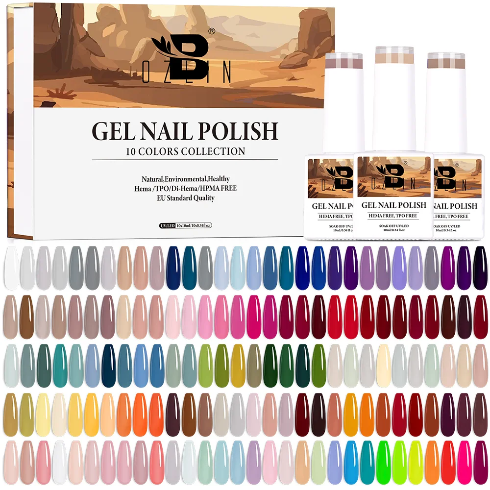 Esmalte de uñas en gel vegano Bozlin de 150 colores, estándar UE-EE. UU., alto pigmento. 1