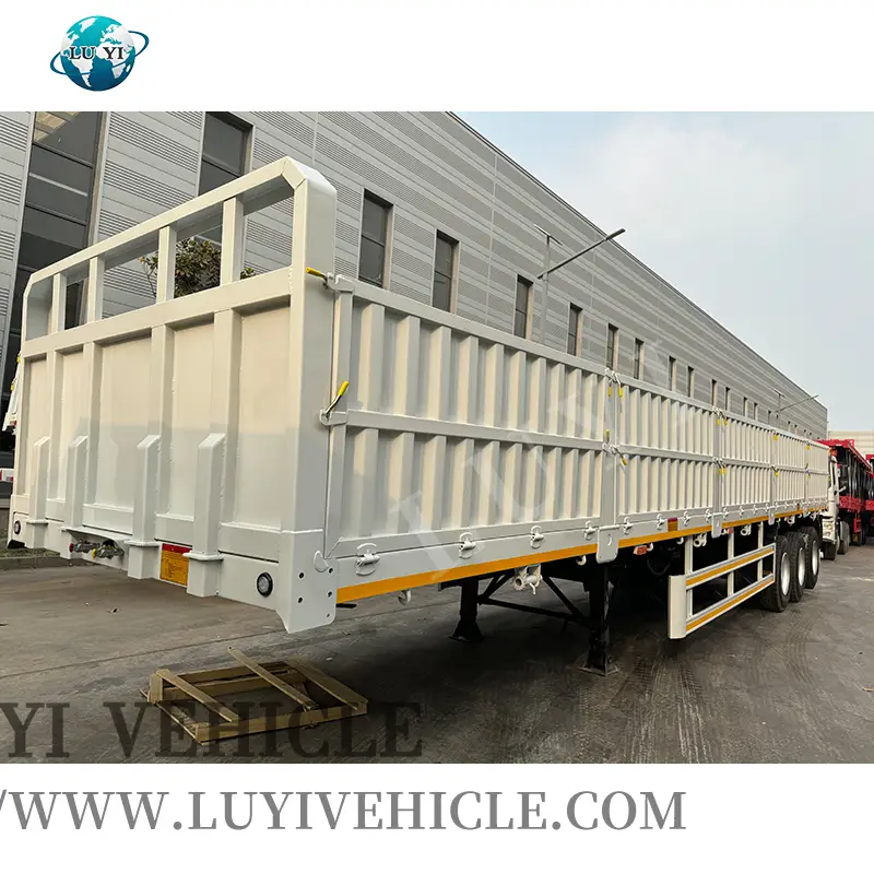 3-axle Side Wall Semi Trailer For Bulk Cargo Transport 1