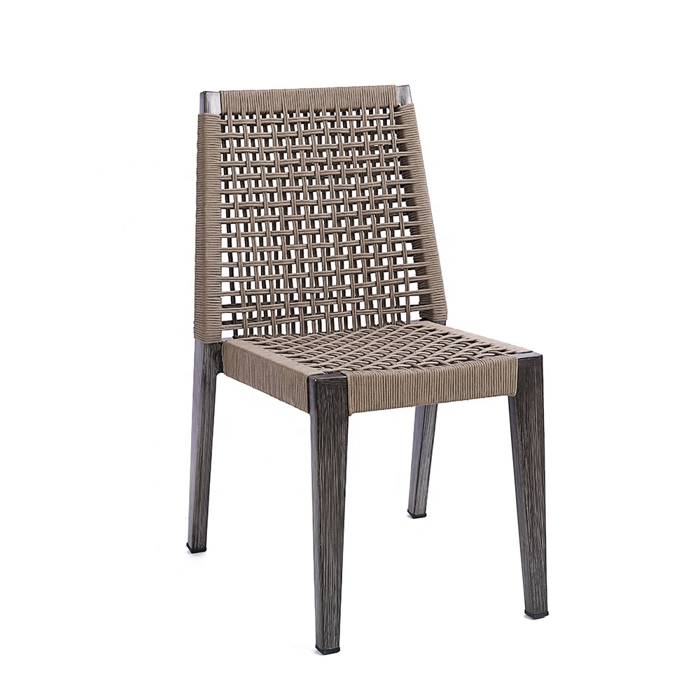 USA Atlanta Stock Aluminum Wood Grain Garden Chair, MOQ 1pc 1