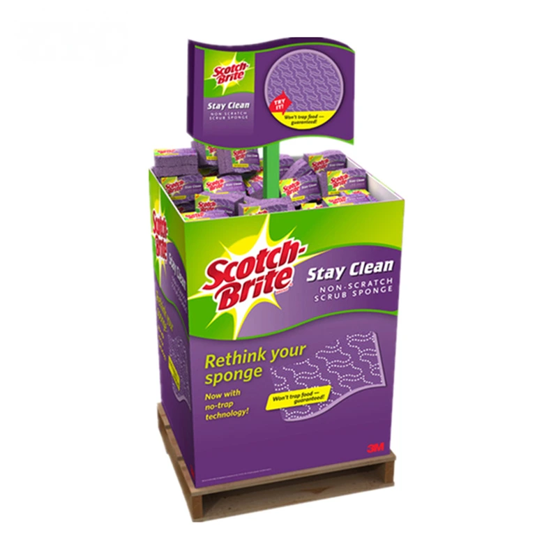 スーパーマーケット向けカスタムプロモーション用段ボールポップダンボールダンプビンディスプレイ 1