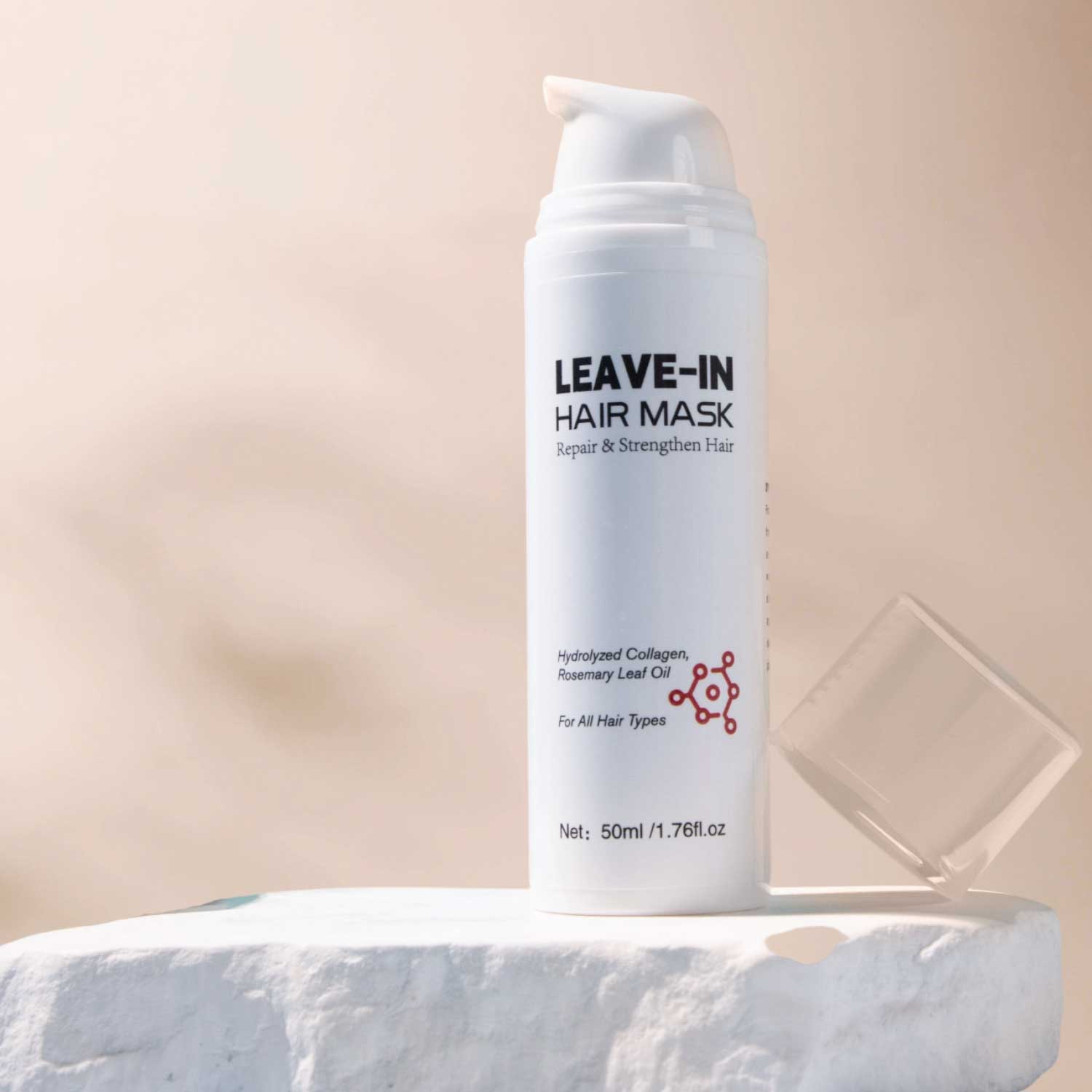 Mascarilla capilar todo en uno de uso diario, no grasa, de fácil absorción, sin enjuague, con colágeno hidrolizado, restaura la salud capilar y nutre. 1
