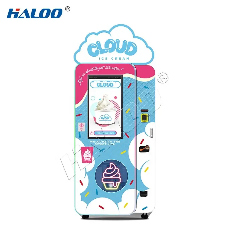 32 inch high-definition touch screen ice cream vending machine with pre cooling and preservation function丨Haloo 1