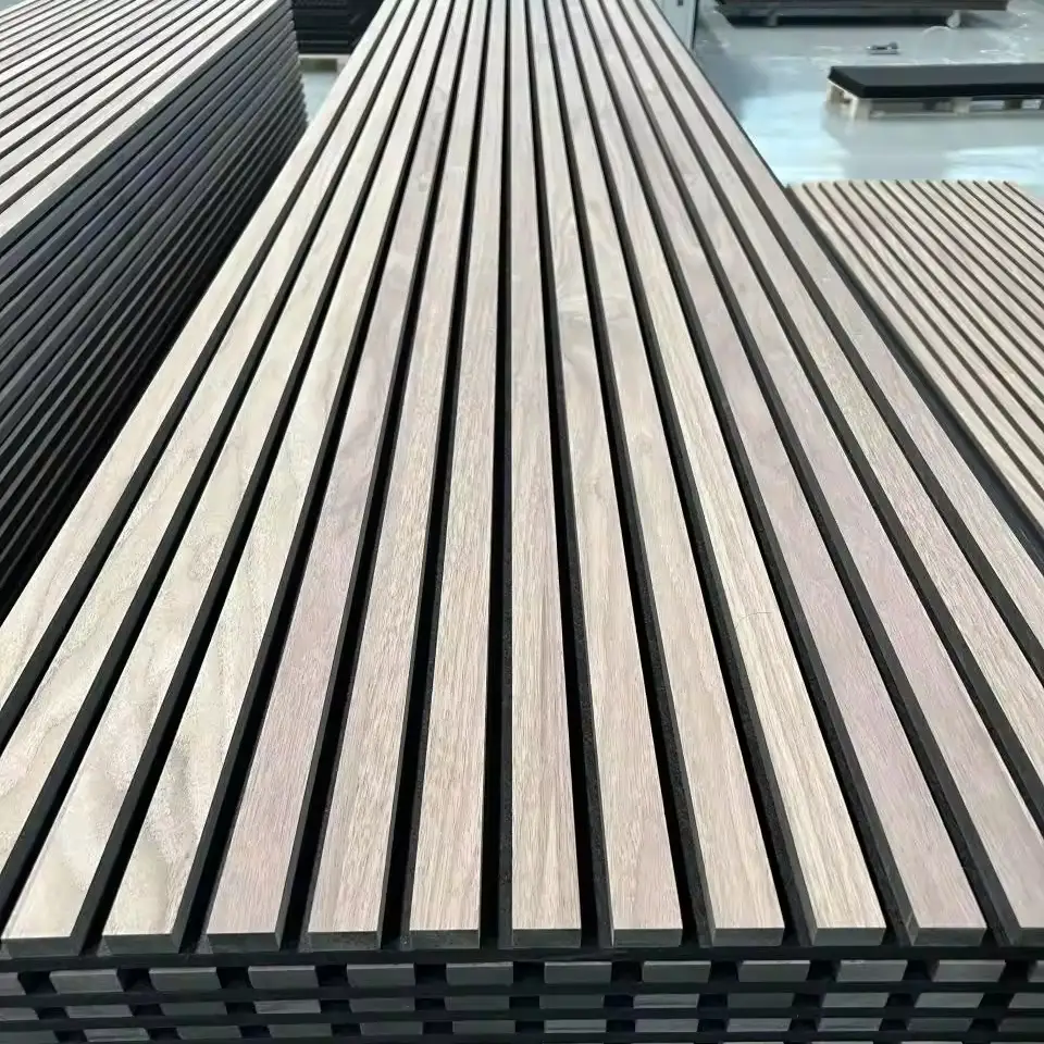 3D Solid Wood Acoustic Wall & Ceiling Panels - Oak Slat Acoustic Panels 1