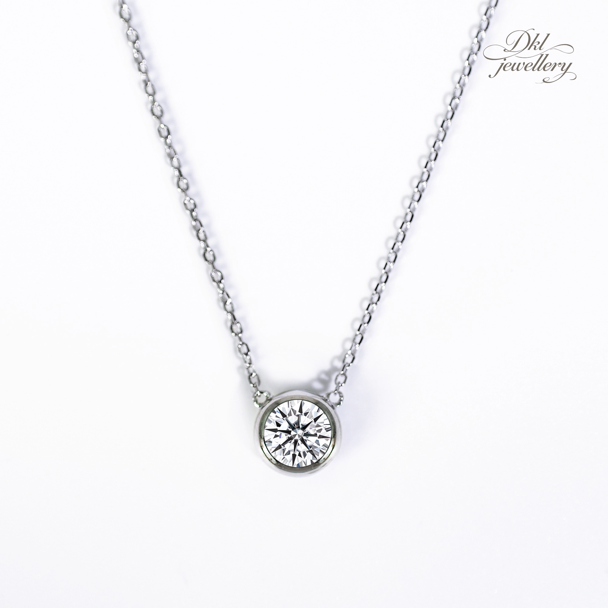 1ct 925 Silver Lab Grown Diamond Necklace Customizable Wedding Festival Anniversary Gift From Factory 1